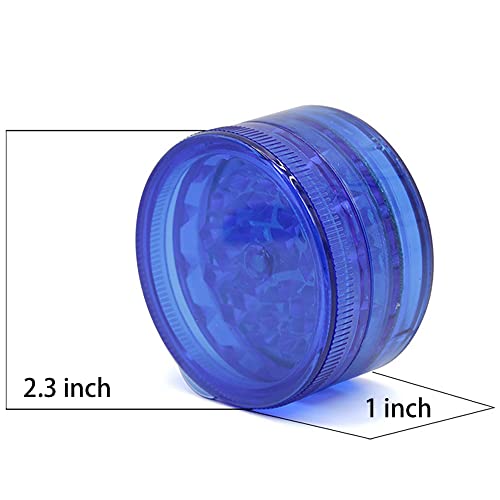 3 Pack Herb Grinder For Manual, 2.5in Small Spice Grinder With Storage, Portable And Disposable Plastic Herb Grinder, Clear