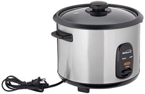 brentwood rice cooker, 10-cup, stainless steel
