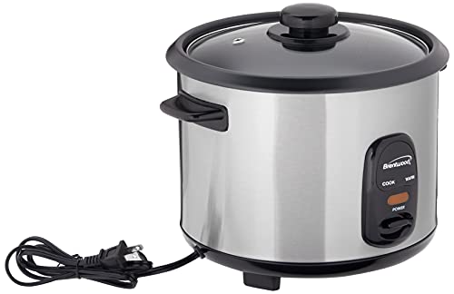 Brentwood Rice Cooker, 10-Cup, Stainless Steel