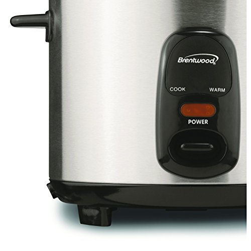 Brentwood Rice Cooker, 10-Cup, Stainless Steel