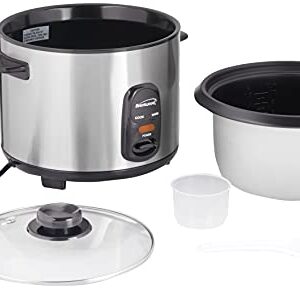 Brentwood Rice Cooker, 10-Cup, Stainless Steel