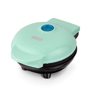 DASH Mini Maker Electric Round Griddle & other on the go Breakfast, Lunch & Snacks with Indicator Light + Included Recipe Book - Aqua,4 Inch & Mini Maker Portable Grill Machine