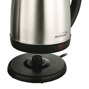 Brentwood KT-1780 1.5L Stainless Steel Cordless Electric Kettle,Silver