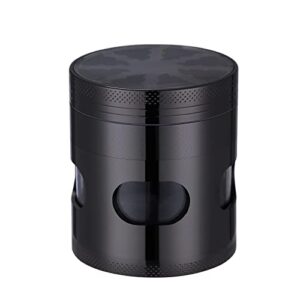 grinder with clear windows black zinc alloy 2.75 inch