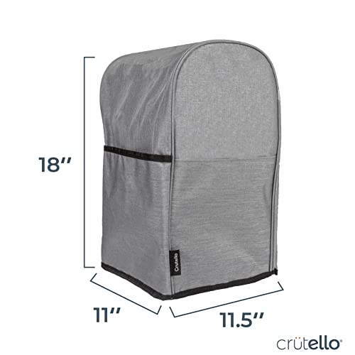 Crutello Food Processor Cover with Storage Pockets for Large 11-14 Cup Processors, Fits Various Brands