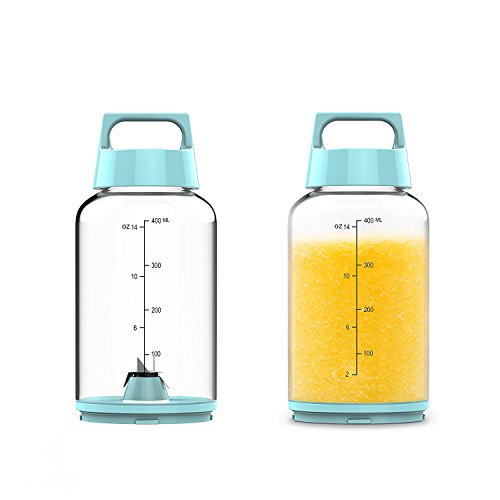 Travel Bottle for PopBabies Smoothie Blender, this blue bottle is compatible with new version