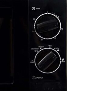 Avanti MM07V1B Microwave Oven 700-Watts Compact Mechanical with 5 Power Settings, Defrost, Full Range Temperature Control and Glass Turntable, 0.7 cu ft, Black