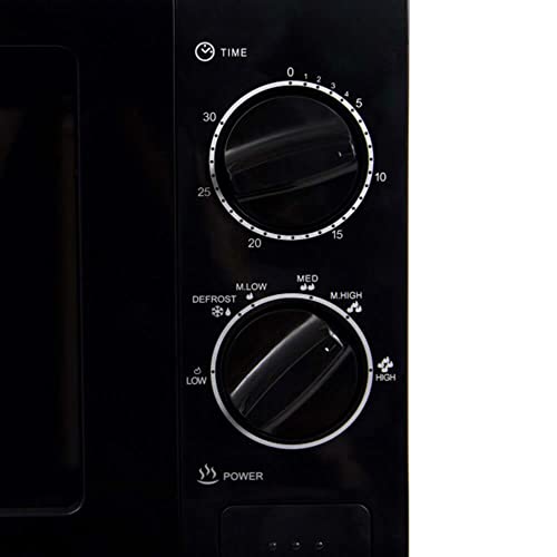 Avanti MM07V1B Microwave Oven 700-Watts Compact Mechanical with 5 Power Settings, Defrost, Full Range Temperature Control and Glass Turntable, 0.7 cu ft, Black