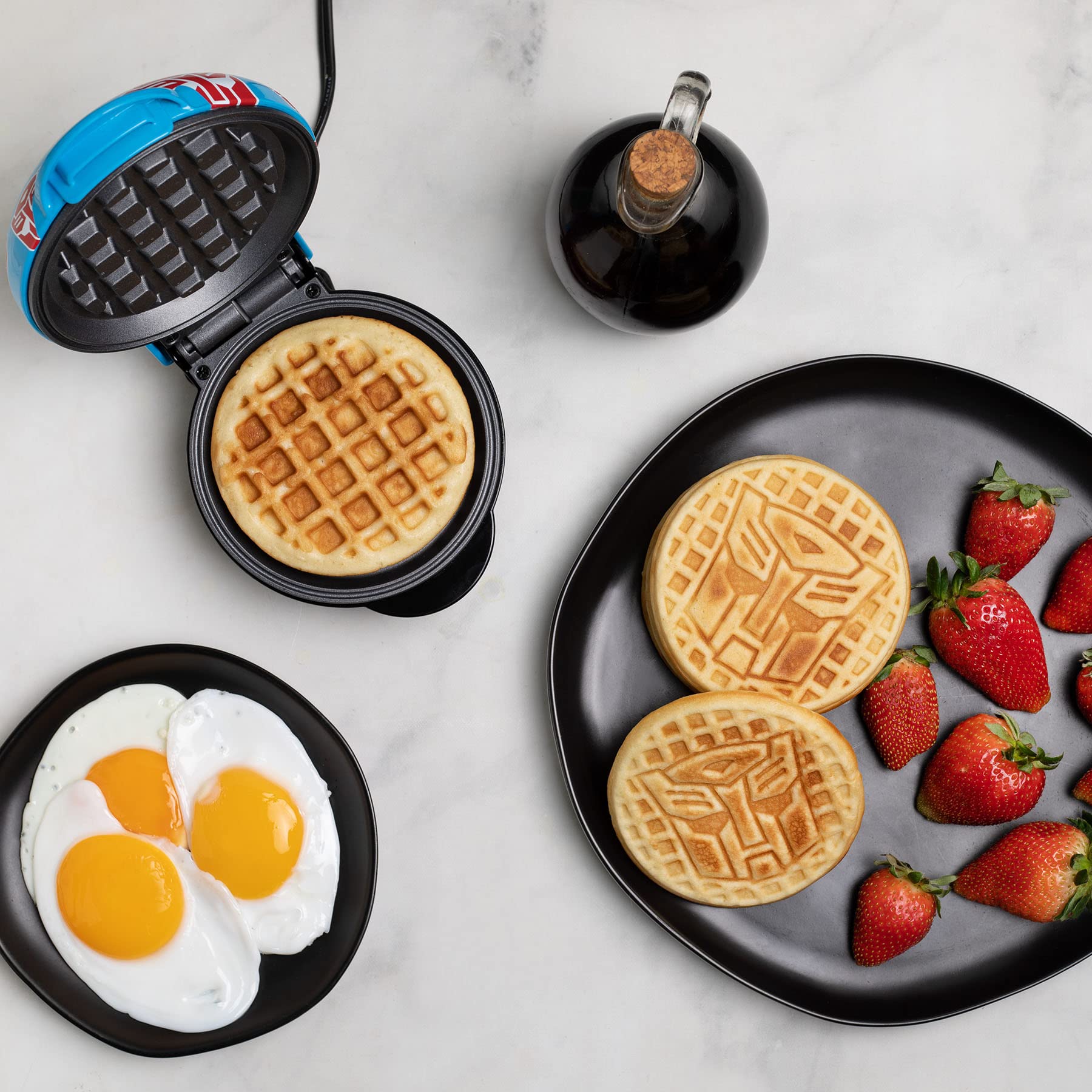 Uncanny Brands Autobot Mini Waffle Maker - Transformers Kitchen Appliance