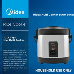 Midea Mini Rice Cooker 1L (4 Cup), Multi Cooker 3000 Series, 4Cups Rice Cooker and Warmer