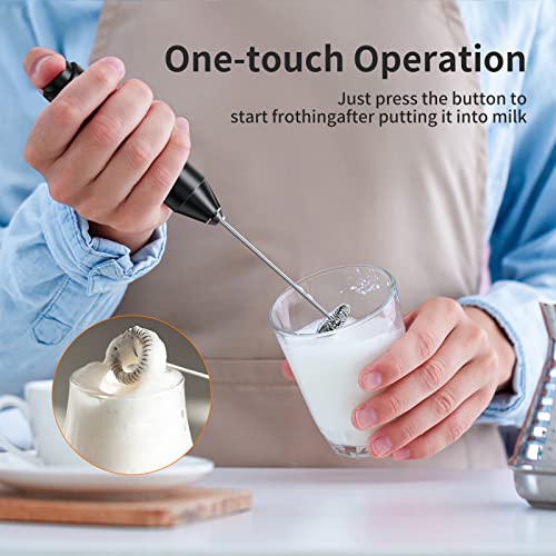 Electric Milk Frother Handheld, Whisk Drink Mixer for Coffee, Mini Mixer and Coffee Blender Frother Electric Coffee Stirrers For Cappuccino, Hot Chocolate, Frappe, Matcha, Latte, Matcha & More