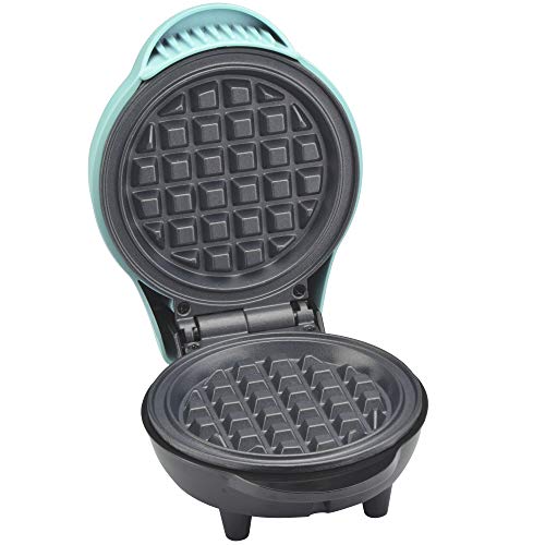 Kitchen Selectives Mint Green 4 Inch Round Mini Waffle Maker