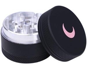 brando moon 1.5 inch black with pink moon kitchen crusher - 3 piece small metal matte crusher