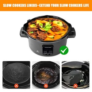 Slow Cooker Liners Silicone Divider for 7-8 Quart Oval Crock pot, Easy Dishwasher Cleaning, Food-grade Silicone, Safe Reusable and Leak-proof fit for Family Dinners (Black)