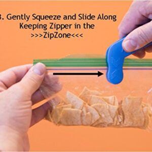 ZipSealer- The Original Zipper Lock Bag Sealer. The Easiest & Fastest Way To Seal Zipper Lock & Zip Top Bags. Patented. (Red)