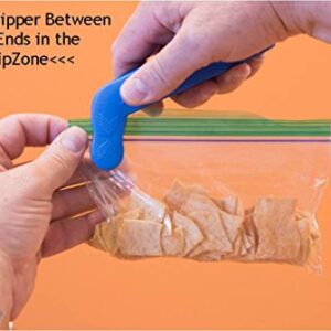 ZipSealer- The Original Zipper Lock Bag Sealer. The Easiest & Fastest Way To Seal Zipper Lock & Zip Top Bags. Patented. (Red)