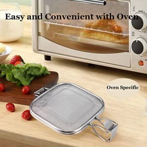 Sandwich Cage, Ovens Sandwich Clip, 304 Food Grade Stainless Steel Sandwich Racks for 2-Slice Toaster, Bread Sandwich Grill Cooling Rack Oven for Quick Sandwich Making, Oven Accessory