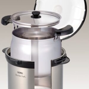 THERMOS Vacuum Insulation Cooker Shuttle Chef 4.5L Clear stainless KBG-4500 CS (Japan import)