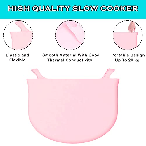 3 Pack Silicone Crock Pot Liner – Dishwasher Safe and Leak proof Silicone Crock Pot Liner Reusable – Perfect Thickened Silicone Slow Cooker Liner for 6 to 8 Quarters