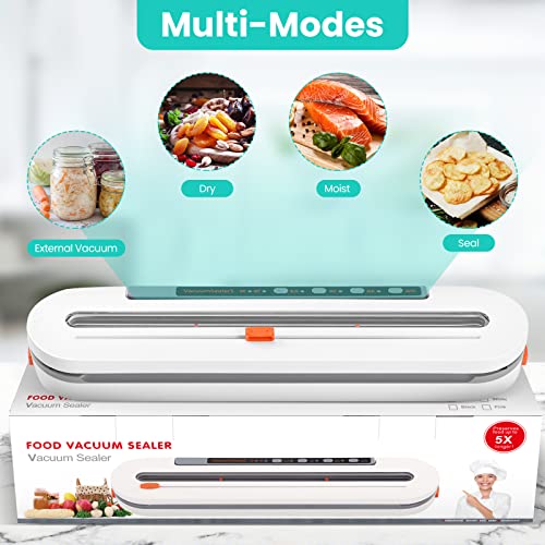 Vacuum Sealer|Food Saver Vacuum Sealer Machine|Vacuum Sealer Machine|Automatic Air Sealing System For Food Storage Dry And Moist Food Modes|120Kpa Super Suction