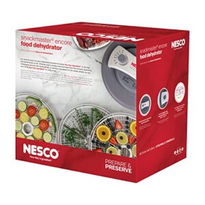 Nesco FD-61 Snackmaster Encore Food Dehydrator for Great Jerky and Snacks, 4 Trays, Gray