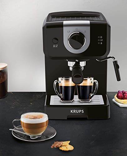 KRUPS XP3208 15-BAR Pump Espresso and Cappuccino Coffee Maker, 1.5-Liter, Black