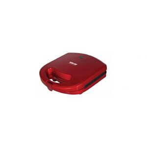 better chef electric sandwich grill press | 2-sandwich | non-stick | cord & upright storage (red)