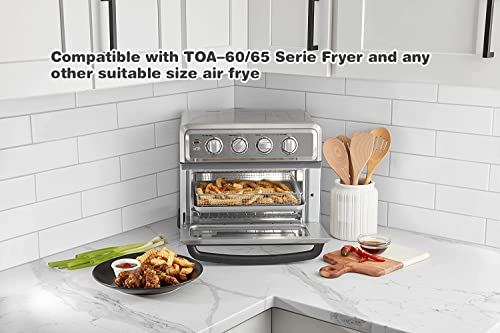 Air Fryer Basket, Compatible with Cuisinart TOA-60 Serie/TOA-65 Air Fryer, 304 Food-Grade Stainless Steel Wire Rack Cooling Racks For Cookies, Bread, Cakes, Oven Cooking