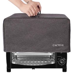 cactiye toaster oven dust cover with accessory pockets compatible with hamilton beach 6 slice of toaster oven (gray)
