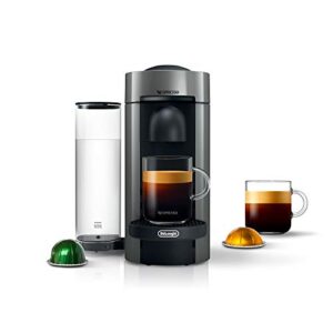 Nespresso VertuoPlus Coffee and Espresso Machine Bundle by De'Longhi with Vertuoline Variety Pack Coffees included