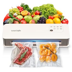 vacuum sealer machine, voriah automatic smart touch screen vacuum sealer machine (automatic & manual optional)，9-in-1 multi-function sealing mode for food preservation and storage，pow erful dual pumps food air sealing system, sous vide ，machine washabl