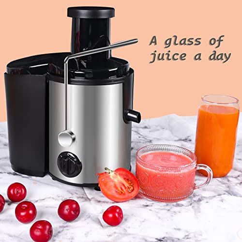 LafingKiz Juicer, 800W Centrifugal Juicer Extractor with Extra Large 3" Feed Chute, 2 Speeds, Easy to Clean, Electric Juicer for Whole Fruits and Vegetables, BPA-Free