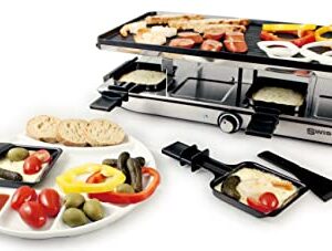 Swissmar Geneva 8-Person Stainless Steel Raclette