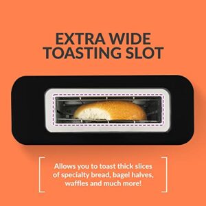 Nostalgia MyMini™ Single Slice Toaster - Extra Wide Slot - With Crumb Tray - 500 Watts
