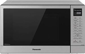 panasonic nn-sn68ks compact microwave oven with 1200w power, sensor cooking, popcorn button, quick 30sec & turbo defrost, 1.2 cu.ft, stainless steel