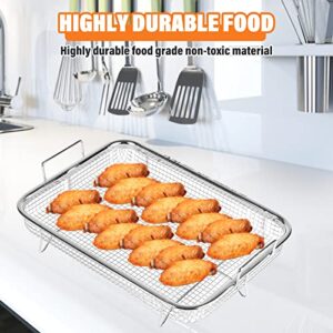 Air Fryer Basket for Oven: YIDM 2 Piece Non-Stick Mesh Oven Air Fryer Basket, Food-Grade Stainless Steel Air Fryer Basket, Cooling or Drying Used for Convection Ovens Air Fryers