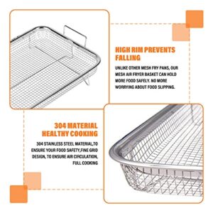 Air Fryer Basket for Oven: YIDM 2 Piece Non-Stick Mesh Oven Air Fryer Basket, Food-Grade Stainless Steel Air Fryer Basket, Cooling or Drying Used for Convection Ovens Air Fryers