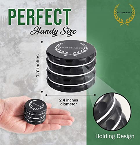 LEGIONARYS Spice & Herb Manual Grinder 2.4” – Durable and Easy Grip Herb Grinder