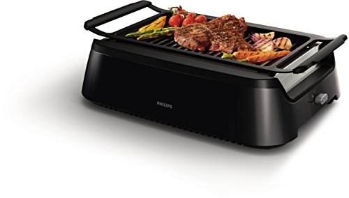 Philips Smoke-Less Infrared Grill Newest Model HD6372/94 Avance Collection with both Nonstick Cast-Aluminum BBQ Grid and Stainless Steel Wire Grids