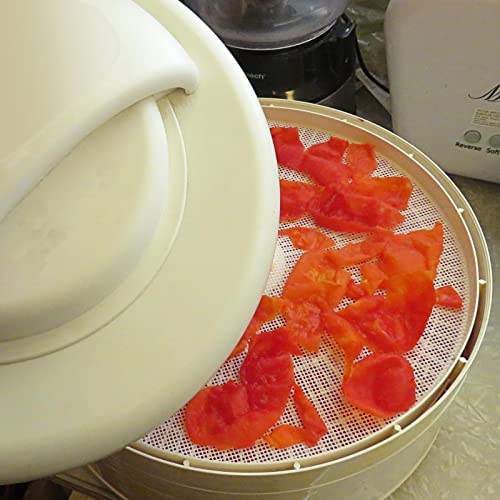 16 Pack Round Silicone Dehydrator Sheets, 13 Inch Non-stick Round Dehydrator Mesh, Silicone Steamer Liners, Fruit Dehydrator Mats for Drying Fruit, Making Beef Jerky, Steaming Food