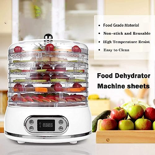 16 Pack Round Silicone Dehydrator Sheets, 13 Inch Non-stick Round Dehydrator Mesh, Silicone Steamer Liners, Fruit Dehydrator Mats for Drying Fruit, Making Beef Jerky, Steaming Food