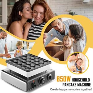 MATHOWAL Mini Pancakes Maker Machine 25Pcs Electric Muffin Machine Non-stick Pancakes Machine for Kitchen, Cafe or Dessert Shop