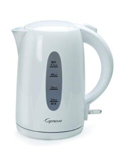 capresso 279.02 electric water kettle, 57 oz, white