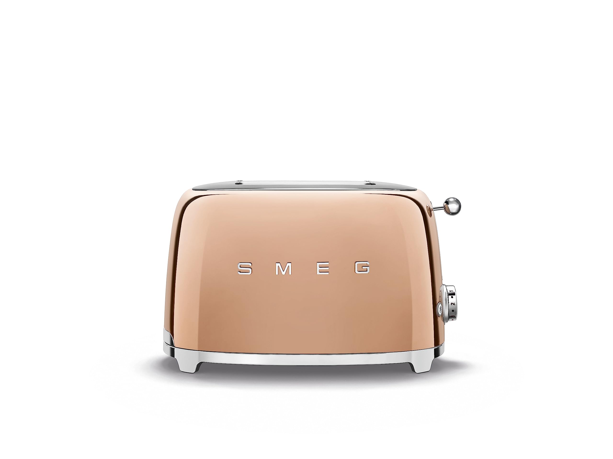 Smeg TSF01RGUS Limited Edition 50's Retro Style Aesthetic 2 Slice Toaster Rose Gold, Copper