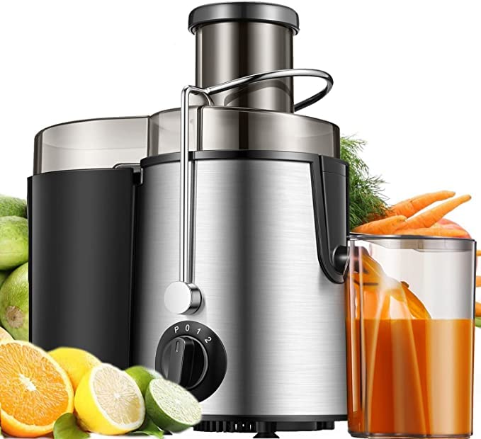 Juicer Machines, Vxdoirk 3" Wide Mouth 400W Centrifugal Juicers for Vegetable and Fruit, Juice Extractor with 3-Speed Setting, Easy to Clean, BPA Free