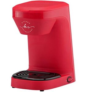 kitchen selectives red 1-cup drip coffee maker (cm-123rd)