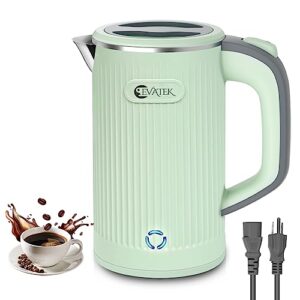 EVATEK Small Electric Kettle, 600W Mini Portable Tea Kettle, Travel Stainless Steel Interior Hot Water Boiler, Auto Shut-Off & No Base, Gift for Camping, Office, Student Dormitory