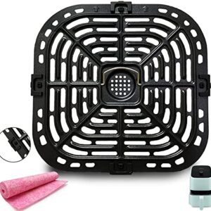 Air Fryer Grill Pan for Instants Vortex 2QT Mini Air Fryer Oven, Premium Air Fryer Grill Crisper Plate, Air Fryer Grate Grid with Rubber Tabs for Instants 2QT Air Fryer, Nonstick, Dishwasher Safe