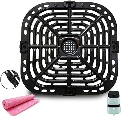 Air Fryer Grill Pan for Instants Vortex 2QT Mini Air Fryer Oven, Premium Air Fryer Grill Crisper Plate, Air Fryer Grate Grid with Rubber Tabs for Instants 2QT Air Fryer, Nonstick, Dishwasher Safe