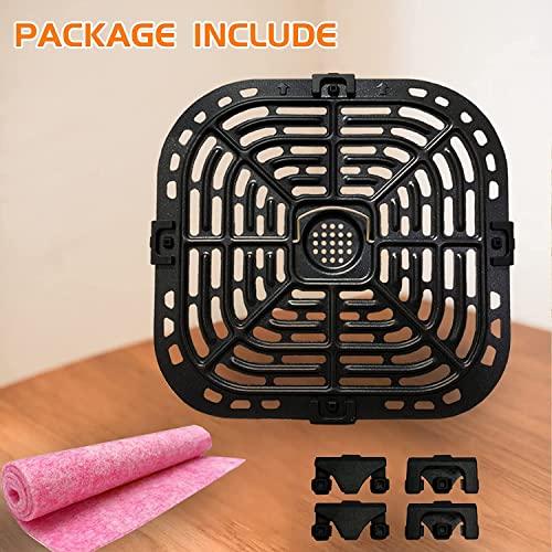 Air Fryer Grill Pan for Instants Vortex 2QT Mini Air Fryer Oven, Premium Air Fryer Grill Crisper Plate, Air Fryer Grate Grid with Rubber Tabs for Instants 2QT Air Fryer, Nonstick, Dishwasher Safe